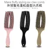 Nuevo peine de seis púas peine de costillas huecas peine curvo peine especial para el cabello de niñas peine de masaje al por mayor