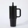 Novo copo de gelo simples de camada dupla com retenção de frio e alça, isolamento em aço inoxidável, à prova de vazamentos, bico dobrável, copo de carro portátil