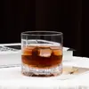 Nueva Taza de Whiskey con Patrón Vertical Vidrio de Cristal para el Hogar Transparente Copa de Vino Bar Ktv Personalizada Copa para Licores de Fondo Grueso