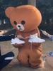 Internet Urso Vermelho Boneca Fantasia Andar Cartoon Doll Couro Urso Dançando engraçado inflável cos Headgear Doll Roupas