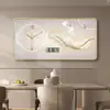 Pintura Decorativa Transfronteriza de Lujo Ligero para Restaurante Nuevo Reloj Electrónico Sala de Estar de Alta Gama Pared de Fondo para Restaurante Calendario Perpetuo Pintura Colgante