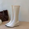 Nueva colección Otoño-Invierno 2026: Botas altas hasta la rodilla para mujer con un tacón ligeramente elevado, diseñadas para hacer que las piernas parezcan más delgadas, con una silueta de pierna recta y un estilo ecuestre a la moda.