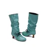 Botas para Mujer Talla Extra Grande Europeas y Americanas de Amazon, Zapatos de Mujer de Tacón Alto para Otoño e Invierno, Talla 40-50, Botas de Piel, Tacón de Aguja, Botas de Moda sin Cordones para Mujer