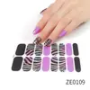 ZE Película de esmalte en gel impermeable estilo europeo y americano sin curado completo en gel, pegatina completa, contraste floreciente, primavera y verano, pegatina para uñas, papel de pegatina para uñas