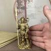 Estátua de Latão de Yang Jian, o General Divino, Com, para Decoração de Sala de Estar