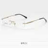 Gafas sin Montura para Hombre, Titanio Puro Ultraligero, Aptas para Caras Grandes, con Graduación, Luz Azul Antirreflejante, Fotocromáticas, Estilo de Negocios, Corrección de Astigmatismo