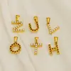 Joyería de Colgante con Alfabeto de 26 Letras de Moda Europea y Americana Transfronteriza con Incrustaciones de Circonita Blanca, Estilo de Nicho, Venta al por Mayor