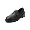 Primeiro encontro com o estilo soft girl! Mocassins femininos de camurça, sapatos pequenos de couro estilo britânico, estilo preppy, sapatilhas de bico fechado
