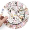 100 pegatinas de graffiti estilo ballet rosa pequeñas frescas para tarjeta goo, cuenta manual, funda de teléfono móvil, equipaje, pegatinas para taza