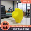 Parafuso manual com cabeça plástica pentagonal amarela de 31mm-m6 parafuso com manípulo
