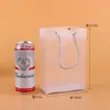 Bolsa de Mão de PVC Fosco Transparente Personalizada Bolsa de Presente de PP Bolsa de Presente de Doce para Casamento Bolsa Plástica Transparente