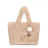 Bolsa de Felpa para Mujer, Bolso de Hombro para Niñas, Bolso Tote Peludo para el Viaje Diario, Bolso de Mano Peludo, Bolso de Felpa Muni