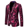 Terno masculino estampado transfronteiriço festa à fantasia palco boate performance legal vestido casaco western individual terno floral masculino