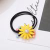 Diadema Floral de Moda Dongdaemun con Alta Elasticidad para Niñas, Cuerda Básica para el Cabello con Seis Perlas, Anillo para el Cabello con Lazo y Decoración de Perlas, Versátil