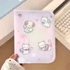 A5 Cielo Estrellado Soñador Gato Borde con Cremallera de PVC Planificador Portátil Álbum de Uñas Artísticas Almacenamiento para Tarjetas de Fotos de Ídolos Fans