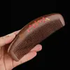 Peine de Sándalo Negro con Diseño Tallado de Caqui, Dientes Finos y Gruesos, Peine para Peinar el Cabello, Se Puede Grabar, Empaque en Caja de Regalo