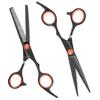 Tijeras de peluquería de tornillo de 6 pulgadas de alto, tijeras planas, tijeras de entresacar, alta calidad, negro, naranja, delgadas, herramientas de peluquería domésticas, corte de cabello