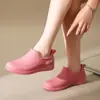 Botas de lluvia de moda para primavera y otoño, de boca baja para mujer, impermeables y antideslizantes, con suela plana, aptas para todas las estaciones, duraderas e ideales para lavar el coche, trabajos en la cocina y uso general