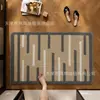 Design de Linha Minimalista Transfronteiriço Hall de Entrada Tapete Resistente ao Desgaste Tapete Decorativo Banheiro Tapete Absorvente para Piso Tapete de Secagem Rápida