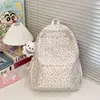 Nova mochila floral para mulheres, estilo ins coreano, mochila escolar fofa e doce para estudantes do ensino fundamental, mochila para o dia a dia