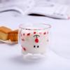 Taza de vidrio de doble capa con oso, Taza de agua, Taza de oso, alto valor de color, vidrio de doble capa, aislamiento térmico, anti-quemaduras, taza de café, taza de leche