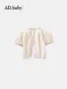 Ropa infantil coreana verano 2025 nueva estilo occidental ropa infantil para mujer verano camisa de verano de encaje coreano de manga corta