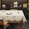 Toalha de mesa retangular vintage, criando uma atmosfera sofisticada para mesas de centro de sala de estar, mesas de jantar, à prova d'água, resistente a óleo e resistente ao calor