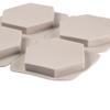 Molde hexagonal de silicone sem coluna de 4 elos para aromaterapia, folha de cera DIY, molde de marca de gesso, molde de silicone
