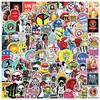 100 pegatinas de grafiti de dibujos animados para maletas de coche y motocicleta.