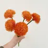 Planta verde simulada com Yang cravo verde venda quente transfronteiriça bola espinhosa sentir cravo flor falsa de plástico bola de pelo verde decoração de mesa de jantar