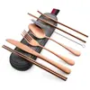 Espejo Cruzado Venta Caliente Amazon Acero Inoxidable Chapado en Titanio Vajilla Portátil Vajilla Occidental Creativa Juego Combinado de Palillos y Popote