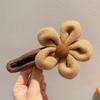 Pinza de Pelo de Felpa Otoño e Invierno Nuevo Estilo 2025 Pinza de Pato en la Parte Posterior de la Cabeza Súper Dulce y Versátil Pinza Grande de Una Línea Pinza para el Cabello Linda