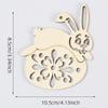 Huevos de Madera de Pascua con Cuerda de Cáñamo Decoración de Fiesta Navideña Colgante Artesanías con Virutas de Madera DIY para Niños Hogar