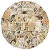 50 Pegatinas Retro de Texto Quemado para Decorar Teléfonos Móviles DIY Cuaderno de Mano Taza de Agua Impermeable PVC Pegatinas Impermeables Transfronterizas