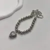 Cadena Creativa de Perlas con Lazo y Corazón, Llavero para Teléfono Móvil, Colgante Lindo para Bolso, Llavero para Coche, Venta al por Mayor