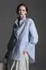 Nova Camisa Feminina de Manga Longa Cor Sólida com Corte Tridimensional, Estilo Ol de Trabalho para a Primavera de 2026, Moda Versátil