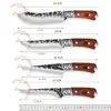 Cuchillo de Carnicero Forjado, Cuchillo para Huesos de Acero Inoxidable, Cuchillo para Cortar Carne con Cabeza de Acero Tallada, Cuchillo Pelador, Cuchillo para Sacrificar Cerdos, Cuchillo Divisor