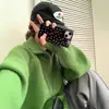 Suéter de punto grueso cálido de diseño nuevo para otoño e invierno estilo coreano con cuello alto y media cremallera, suéter de punto de moda para mujer
