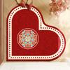 Felpudo de Entrada Festivo para Recién Casados con Forma Especial Felpudo de Entrada Fuera de la Puerta Alfombra para Pies de Entrada Puerta Roja Práctico y Resistente a las Manchas