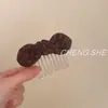 Grampo de Cabelo com Laço Estampa de Leopardo para Mulheres 2025 Novo Grampo Lateral de Alta Qualidade com Design de Coroa Alta e Presilha para Franja Acessório de Cabelo