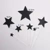 Decoração de bolo de aniversário glitter plug-in sobremesa de panificação estrela amor estrela de cinco pontas palito de dente bandeirinha pacote com 10