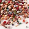 Cuentas de Vidrio de Color Sólido para Otoño e Invierno, Cuentas de Arroz Pintadas, Cuentas Redondas de Color Mixto, Cuentas Planas, Cuentas para Hilo, Materiales para Collar Hecho a Mano DIY, Cadena para Teléfono