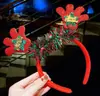 Diadema navideña transfronteriza Diadema con lazo de árbol de Navidad Pasador decorativo lindo Diadema de cuernos de alce Accesorios para el cabello al por mayor