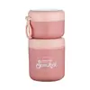 Acero Inoxidable 304 Taza Grande para Desayuno Taza para Avena Aislante con Tapa y Cuchara Taza para Leche Portátil Gachas para Estudiantes y Trabajadores de Oficina