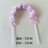 Decoración de Pastel de Mickey Minnie Adornos Mickey Mouse Fruta Rosa Gato Kt Decoración para Hornear Bola de Pelo Arco Enchufe