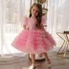 Vestido para Niñas Falda de Pastel 2026 Estilo Nuevo Falda Tutú de Lentejuelas para Niñas Vestido de Princesa para Escenario de Recitación de Poesía