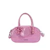 Bolso Boston Transfronterizo de Lujo Ligero, Fresco y Dulce, Bolso Cruzado Diario de Estilo Coreano, Color Bloqueado, Bolso de Hombro con Lunares para el Trabajo