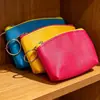 10,5X8CM estilo coreano pequena bolsa de moedas com zíper moda PU chave caso cor sólida pequena bolsa de dinheiro pequeno presente