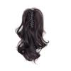 Peluca de Clip Cola de Caballo Alta Rizada de Sirena Flor de Pera Rizada Fuente Cascada Corona Alta Parte Superior Cabello Artificial Rizado Natural Cola de Caballo Falsa