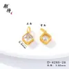 Esperando el mismo colgante de conservación de color fuerte de la Tienda de Oro, Joyería de Rombo de Oro Arena Vietnamita con Piedra Blanca, Accesorios Simples y Versátiles de Alta Calidad